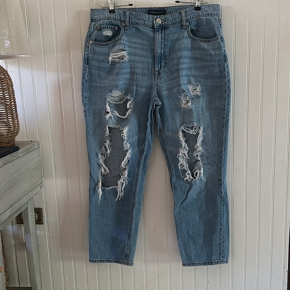 Aeropostale Distressed Mom Jeans sz 16 - Picture 3 of 12